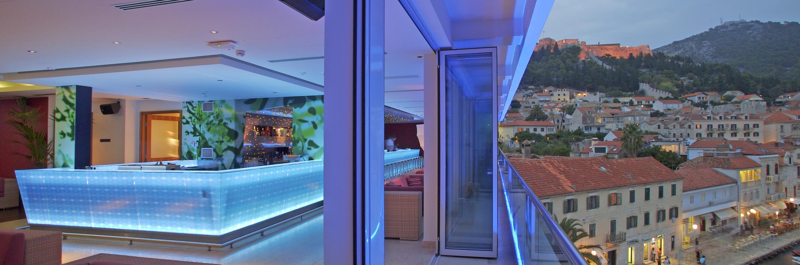Enjoy breathtaking views from Top Bar, Hotel Adriana